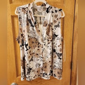 Calvin Klein Plus Size Sleeveless V Neck Tank